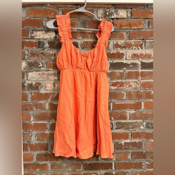 Altar’d State Creamsicle Ruffled Sleeveless Dress Size M - Picture 3 of 9